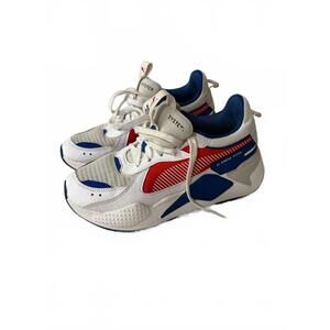 PUMA RS-X YOUTH SIZE 5C RUNNING SHOES WHITE BLUE RED‎